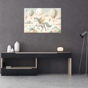 Kép - Boldog egyszarvú (90x60 cm)