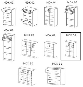 Mdk Cipősszekrény 09 sonoma