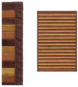 Mustársárga-barna bambusz szőnyeg 60x90 cm – Casa Selección