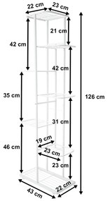 4Home Level virágállvány, fehér