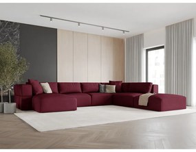 Borvörös sarokkanapé (jobb oldali-"U" alakú) Esther – Milo Casa