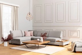 Design sarokkanapé Calista 313 cm vilégosszürke - bal