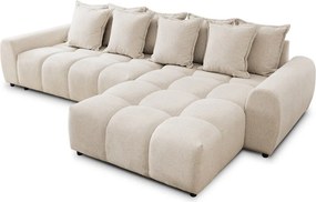 Bézs sarokkanapé (jobb oldali-heverő résszel) Albane – Ropez