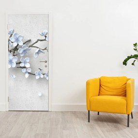 Fotótapéta ajtóra - Kék virágok (95x205cm)