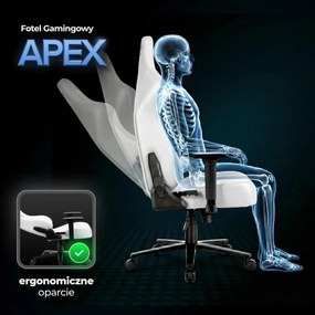Gaming forgószék fehér színben APEX
