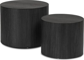 Dohányzóasztal szett fekete színben LEILA