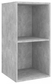 betonszürke szerelt fa falra szerelhető TV-szekrény 37x37x72 cm