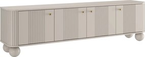 Vesper 4D tévéállvány 187 cm – kasmír / arany fogantyúk / gömb alakú lábak