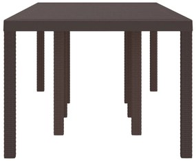 Barna Kertasztal 250x100x73 cm Poly Rattan, Barna Kertasztal 100x100x73 cm Poly Rattan, Barna Kertasztal 150x100x73 cm Poly Rattan