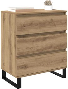 vidaXL Széf fiókkal Artisan tölgy 60 x 35 x 70 cm Faanyag