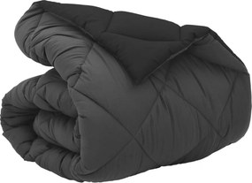 vidaXL Téli takaró Fekete és Antracit 200 x 140 cm Mikroszál