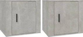 vidaXL 2 db betonszürke éjjeliszekrény 50x39x47 cm