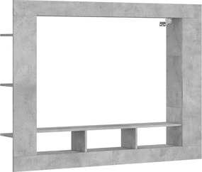 vidaXL betonszürke szerelt fa TV-szekrény 152x22x113 cm