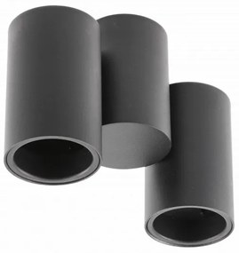 Lámpa Mennyezeti lámpatest LUPO, aluminium, 17.5x5.6x11.5, IP20, 2*GU10, max. 50W, kör, fekete