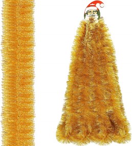 10cm Karácsonyfa Lánc Arany sűrű Karácsonyfa Füzér 6m