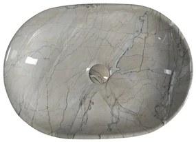 Sapho - DALMA munkalapra szerelhető mosdó 59x42 cm kerámia/grigio