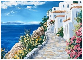 Kép - Sikátor a tenger mellett (70x50 cm)