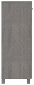 HAMAR világosszürke tömör fenyőfa cipőszekrény 85 x 40 x 108 cm