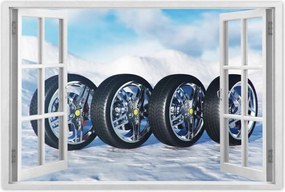 Poszterek 60x40 Nyári gumiabroncsok a hóban