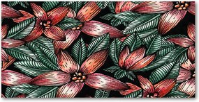 Konyhai panel Virágos mintás 120x60 cm Ragasztó