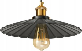 Fém függőlámpa Lamina lapos, fekete