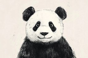 Vászonkép Canvas Grafika Mackó Panda Mackó Portré 60x40