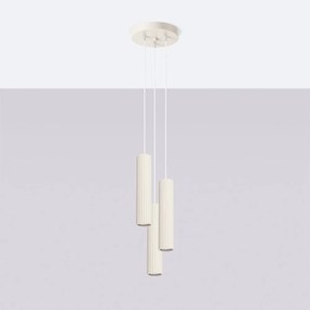 Krémszínű függőlámpa ø 19,5 cm Gleam – Sollux