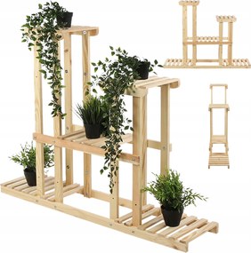 Álló fa virágágyás virágtartó állvány többszintes Tömör