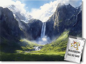 Fotótapéta Flizelina Táj Norvégia Hegyek Vízesés Lofoty 208x146 ragasztó