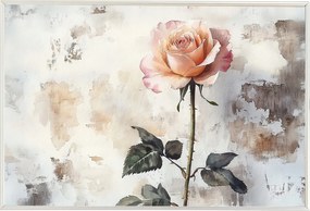 Poszter Keret Alumínium Fal Természet Virág Vörös Rózsa Kert 60x40