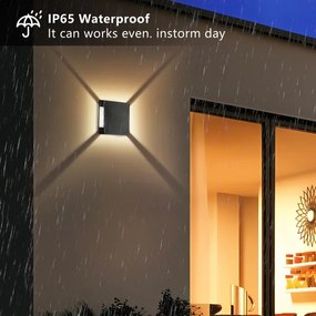 Brilagi - LED kültéri fali lámpa QUADRAY LED/4W/230V fekete IP65