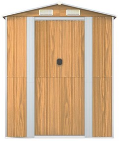 világosbarna horganyzott acél kerti fészer 192x523x223 cm