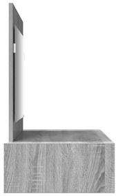 Fali öltözőasztal Szürke Sonoma 100x40x70 cm