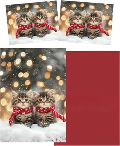 3D Mikroszálas ágyneműhuzat SNOWY PAWS színes Ágyneműhuzat mérete: 70 x 90 cm | 140 x 200 cm