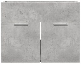 Betonszürke szerelt fa mosdószekrény 60 x 38,5 x 46 cm