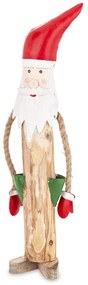 Mikulás figura fa, többszínű fém 40,5x11x7cm