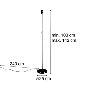 Állólámpa fekete állítható - Parte