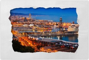 Poszterek 60x40 Barcelona Éjszakai tájkép