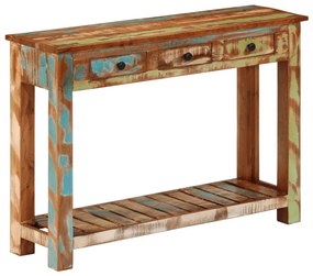 tömör újrahasznosított fa tálalóasztal 110x30x76 cm