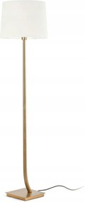 Faro Rem állólámpa, bronz/fehér, 171 cm, textil ernyő, E27