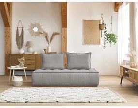 Világosszürke zsenília kanapé 175 cm Elisa – Bobochic Paris