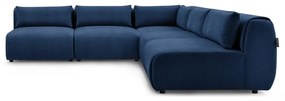 Sötétkék sarokkanapé (variálható) Jeanne – Bobochic Paris