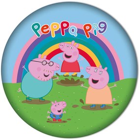 Peppa malac Rainbow formapárna, díszpárna 40 cm Velúr