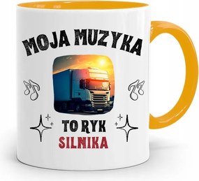 Kamionsofőrnek Tira Sárga Ajándék Bögre fényképes nyomattal