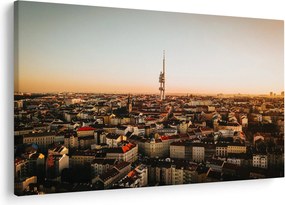 Naplemente Zizkov felett (90x60 cm)