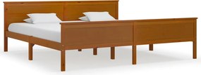 vidaXL mézbarna tömör fenyőfa ágykeret 200 x 200 cm