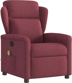 vidaXL bordó dönthető szövet masszázsfotel