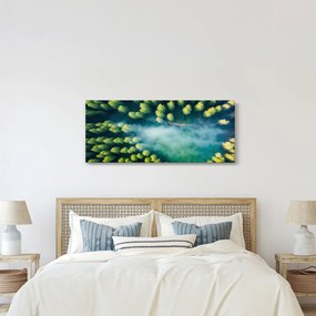 Kép - Egy ködbe burkolt erdő (120x50 cm)
