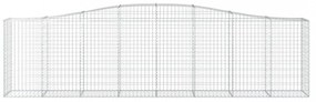 vidaXL 20 db íves horganyzott vas gabion kosár 400x50x100/120 cm