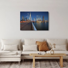 Kép - Alkonyat Rotterdamban, Hollandia (90x60 cm)